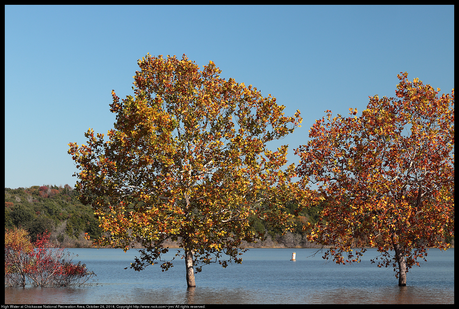 High Water at Chickasaw National Recreation Area, October 26, 2018
